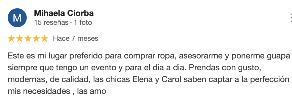 Opinión de un usuario de ropa a medida